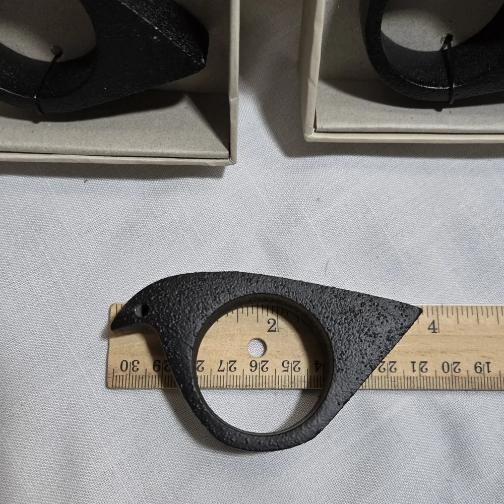 West Elm Set Of Eight Bird Metal Napkins Rings